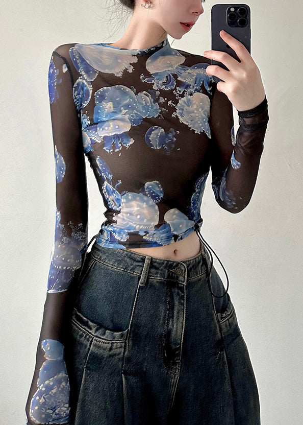 Autumn New Versatile Slim Fit Round Neck Printed T Shirt AL1066 Genistyle Shop