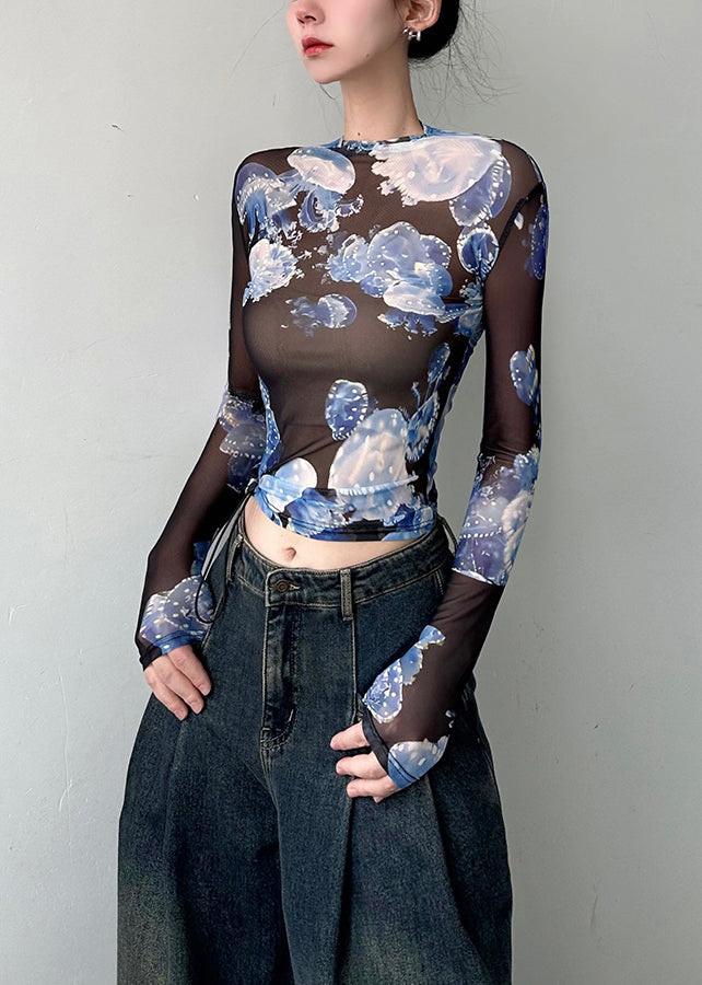 Autumn New Versatile Slim Fit Round Neck Printed T Shirt AL1066 Genistyle Shop