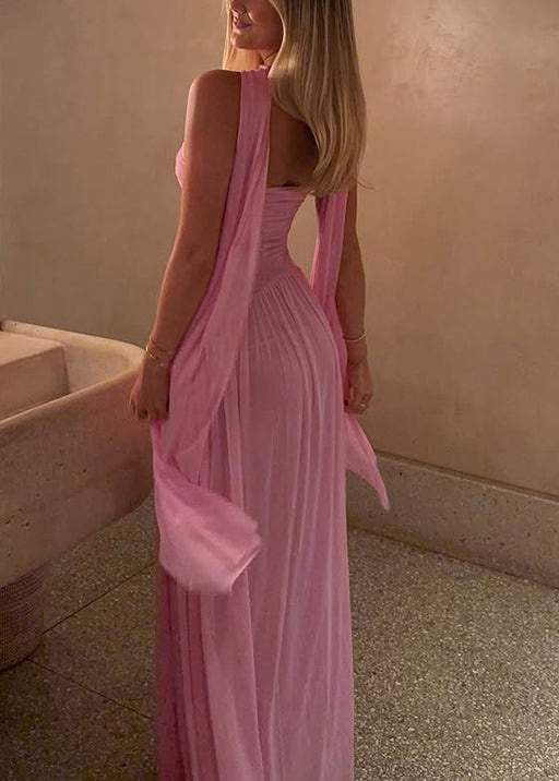 Dress Beautiful Pink Tulle Bustier Summer Strapless Evening Top FashionChic
