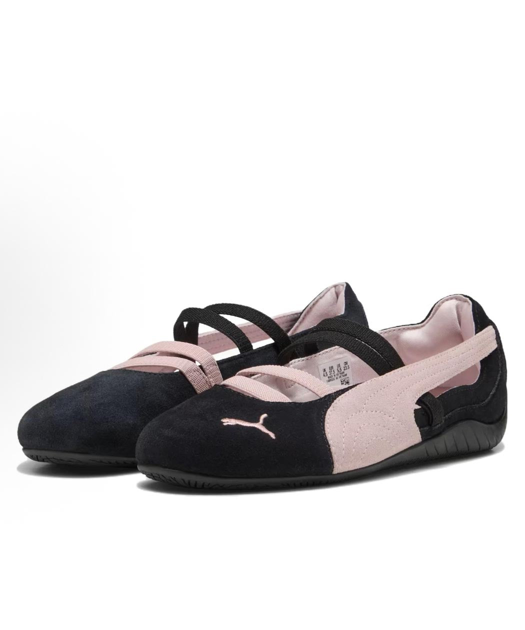 Black Flat Pink Shoes Strap Buckle For Suede Splicing Women FashionChic