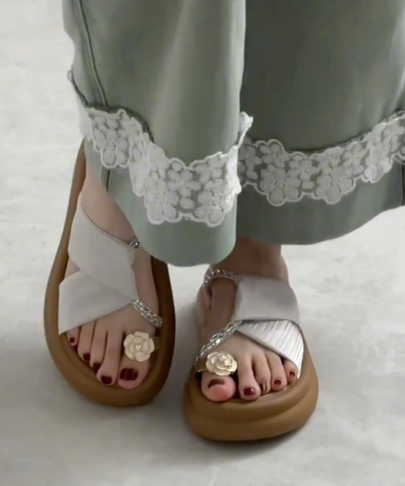 Black Platform Faux Leather Beautiful Hollow Out Slide Sandals OI055 shoe-LT240801