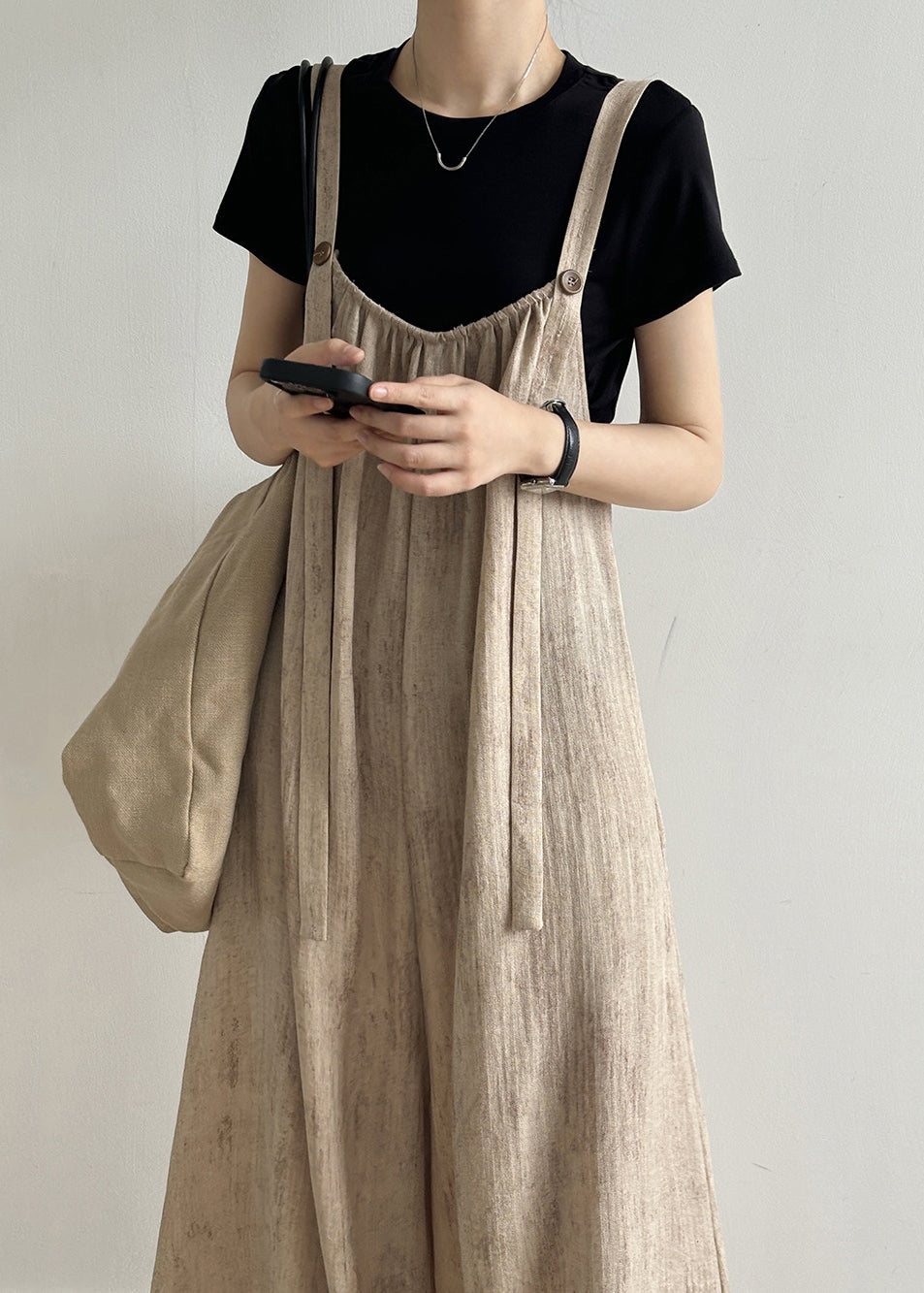 Pockets Khaki Summer Bohemian Solid Light Jumpsuits FashionChic