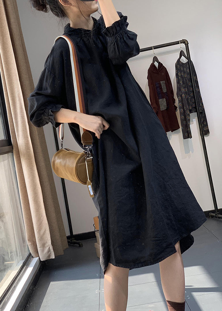 Bohemian Red Peter Pan Collar Lace Patchwork Cotton Dress Fall RU028 ABC