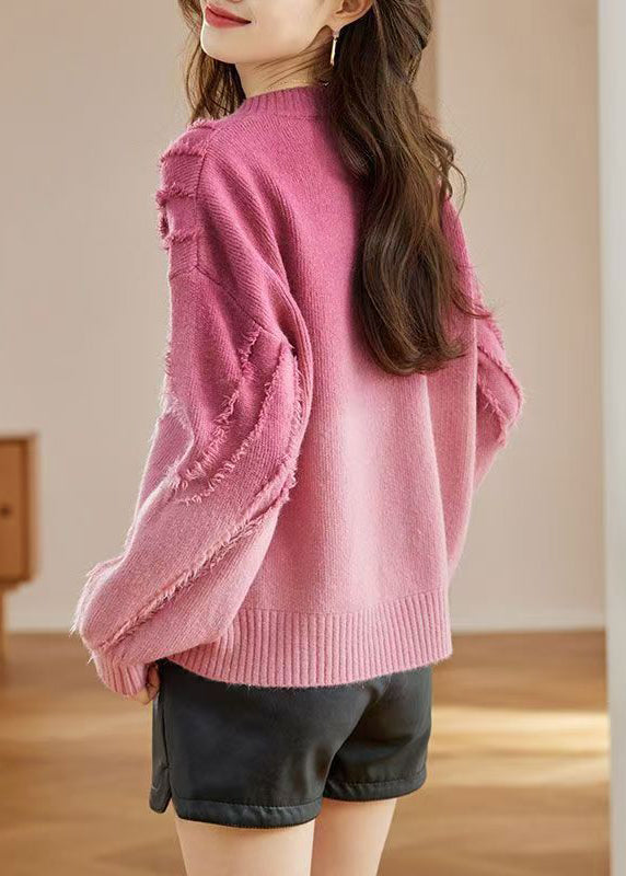 Bohemian Rose Tasseled Cozy Wool Knit Sweater Fall QS010 OM-BB241010