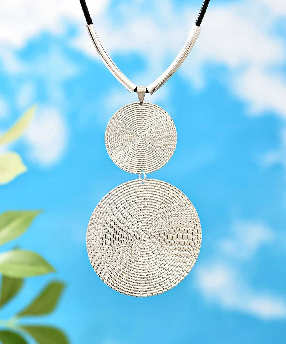 Metal Pendant Silk Bohemian Asymmetrical Necklace FashionChic