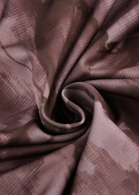 Shirts Patchwork T Sleeve Print Boho Knit Brown Flare FashionChic