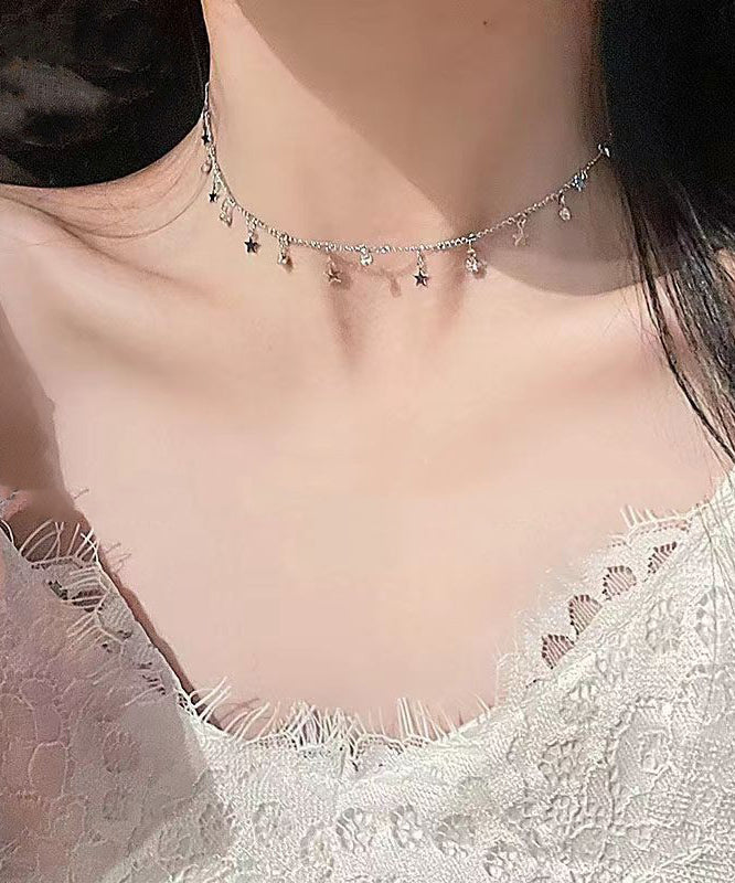 Boho Silk Zircon Star Princess Necklace KX1045 Ada Fashion