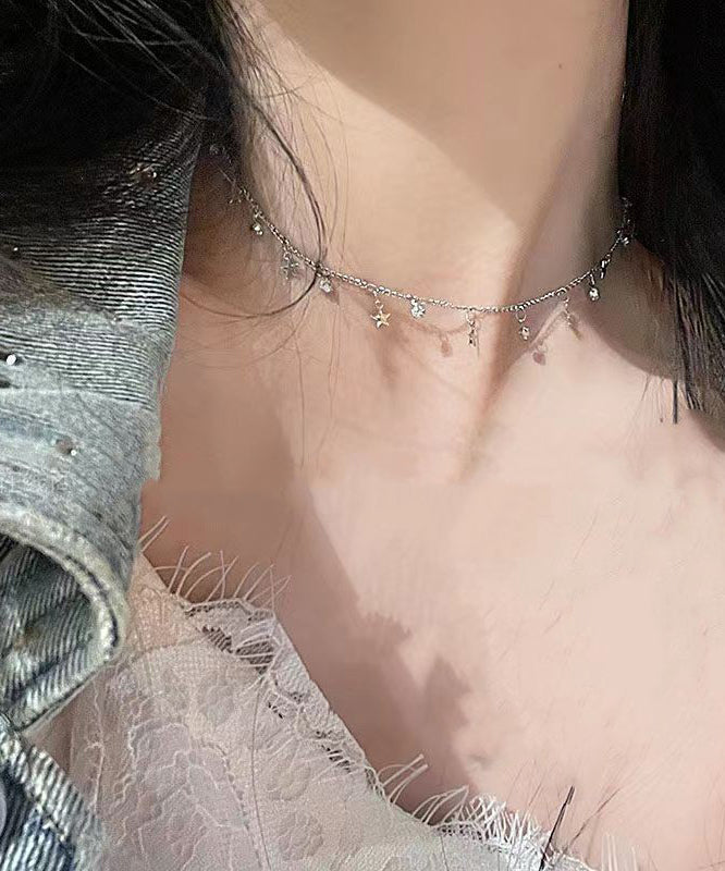 Boho Silk Zircon Star Princess Necklace KX1045 Ada Fashion