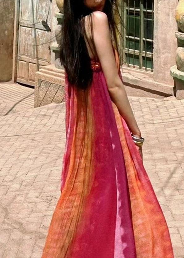 Boho Tie Dye Vacation Dresses Sleeveless YZ031 ABC