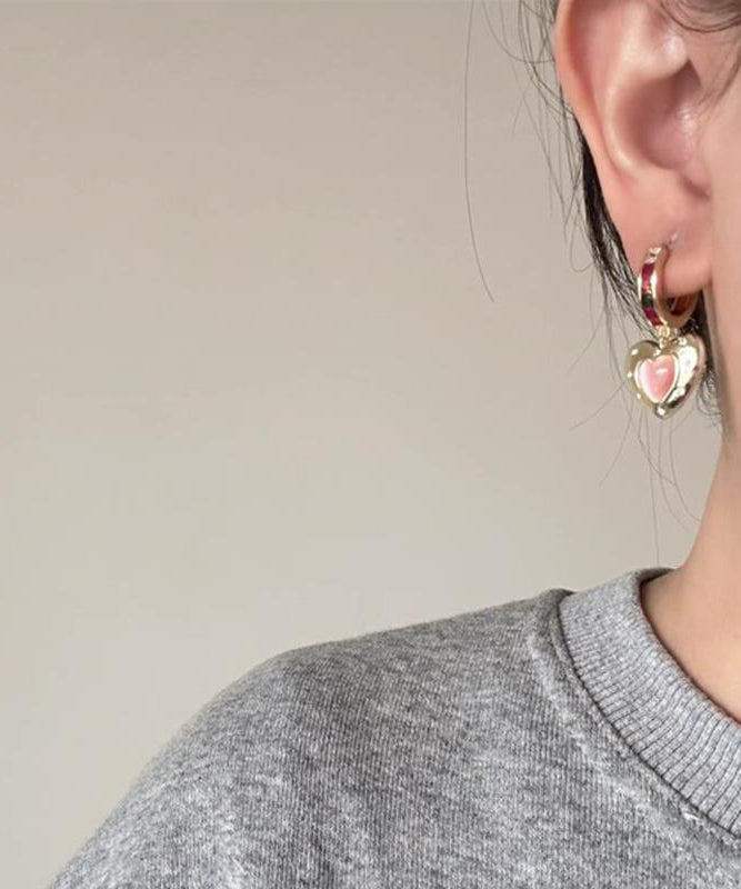 And Asymmetrical Zircon Hoop Gold Alloy Boutique Srar Copper Love FashionChic
