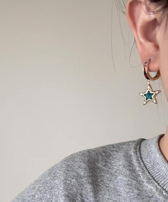 And Asymmetrical Zircon Hoop Gold Alloy Boutique Srar Copper Love FashionChic