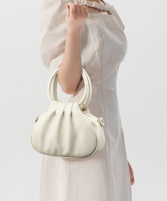Boutique Leather Tote Calf Handbag Mulberry Wrinkled FashionChic
