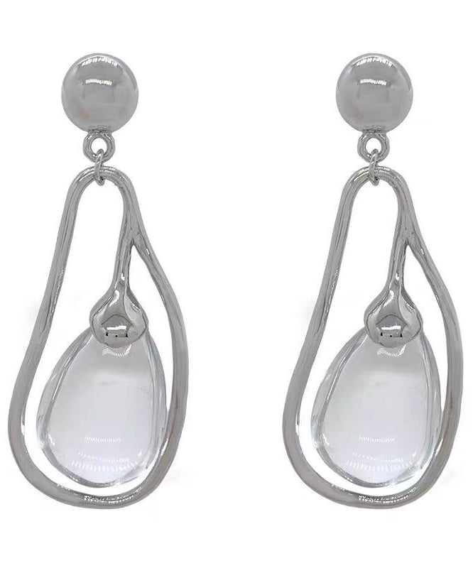 Boutique Silk Alloy Crystal Water Drop Drop Earrings YZ008 JEW-EAR250325