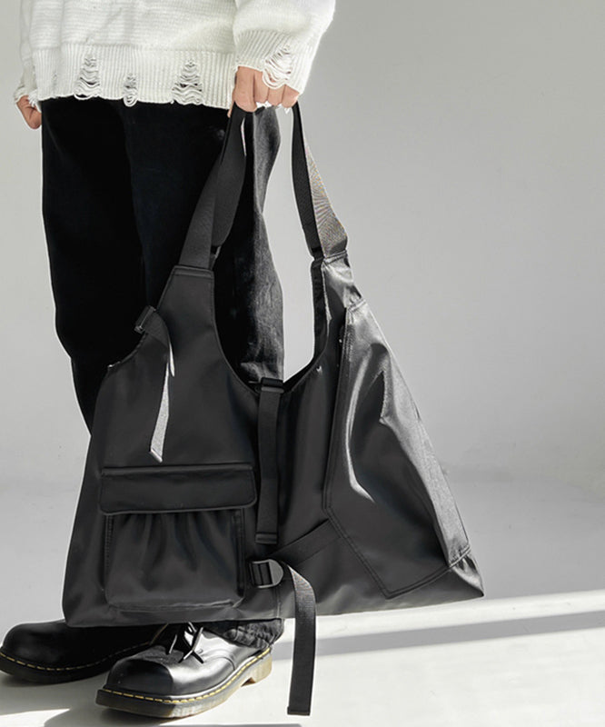 Casual Black High Capacity Canvas Satchel Handbag MM034 Bag-BGS240620