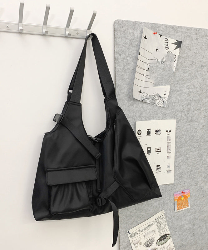 Casual Black High Capacity Canvas Satchel Handbag MM034 Bag-BGS240620