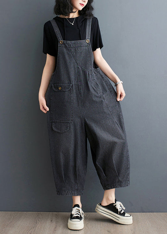 Oversized Denim Summer Jumpsuits Casual Blue FashionChic