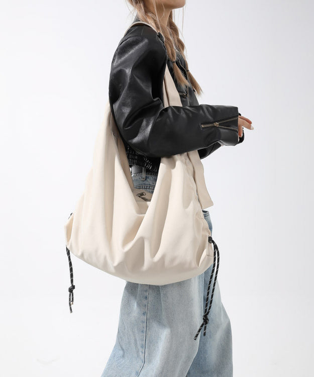 Casual Brown Large Capacity Drawstring Nylon Shoulder Bag MM073 Bag-BGS240620