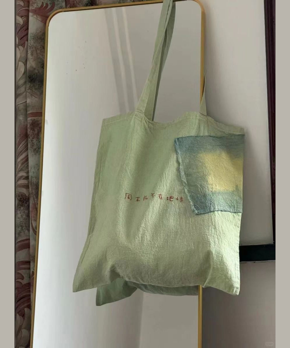 Casual Green Embroideried Canvas Satchel Handbag WI034 Bag-BGS241105