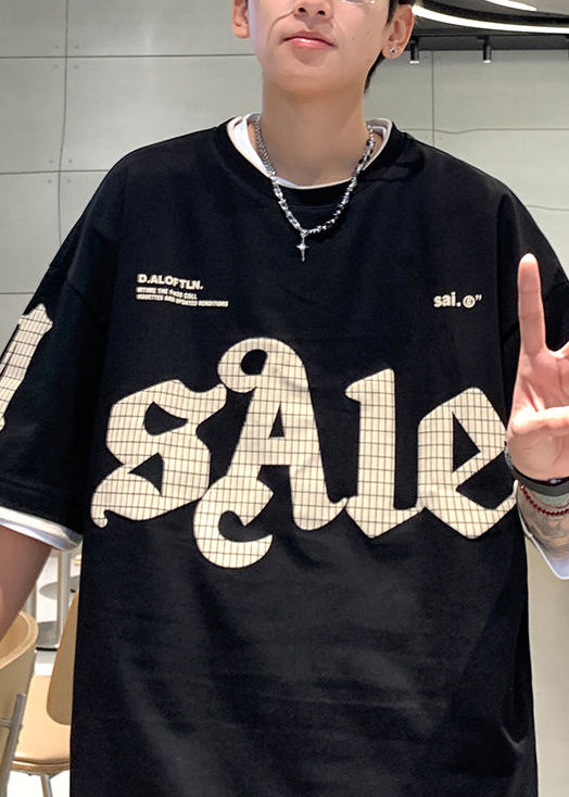 Casual Summer Print Pieces Green Two False Mens Shirt Cotton T FashionChic