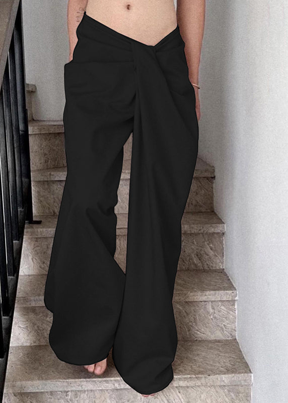 Asymmetrical Pants Solid Spring Leg Casual White Wide FashionChic