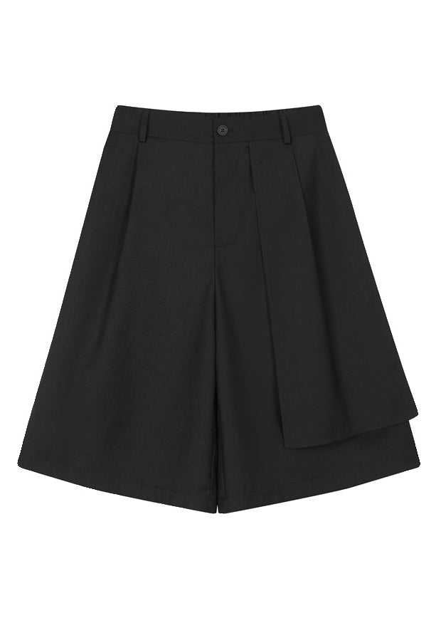 Chic Black Asymmetrical Pockets Patchwork High Waist Men Pants YT002 Men-Silk-MENCP240721