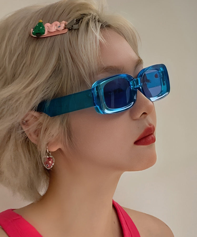 Chic Blue Spicy Girls Square Resin Sunglass XS1035 Ada Fashion