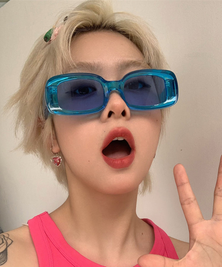Chic Blue Spicy Girls Square Resin Sunglass XS1035 Ada Fashion