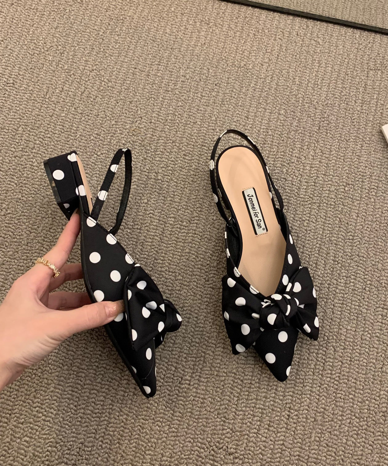 Chic Fabric Cotton Plaid Bow Splicing Chunky Sandals Big FashionChic