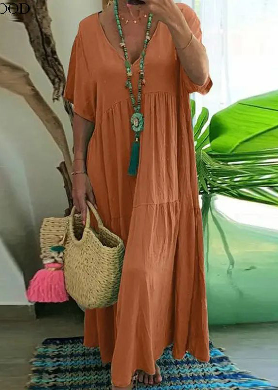 Beach Dress Green Cotton Lake Oversized Summer Patchwork Chic FashionChic