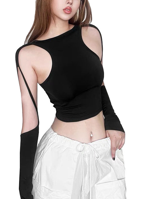 Shoulder Top Asymmetrical Chic Summer Rose Cold FashionChic
