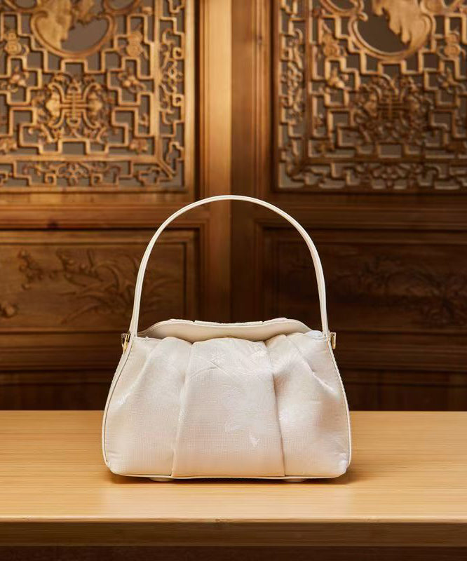 Tote Bag Beige Chinese Style Versatile Jacquard FashionChic