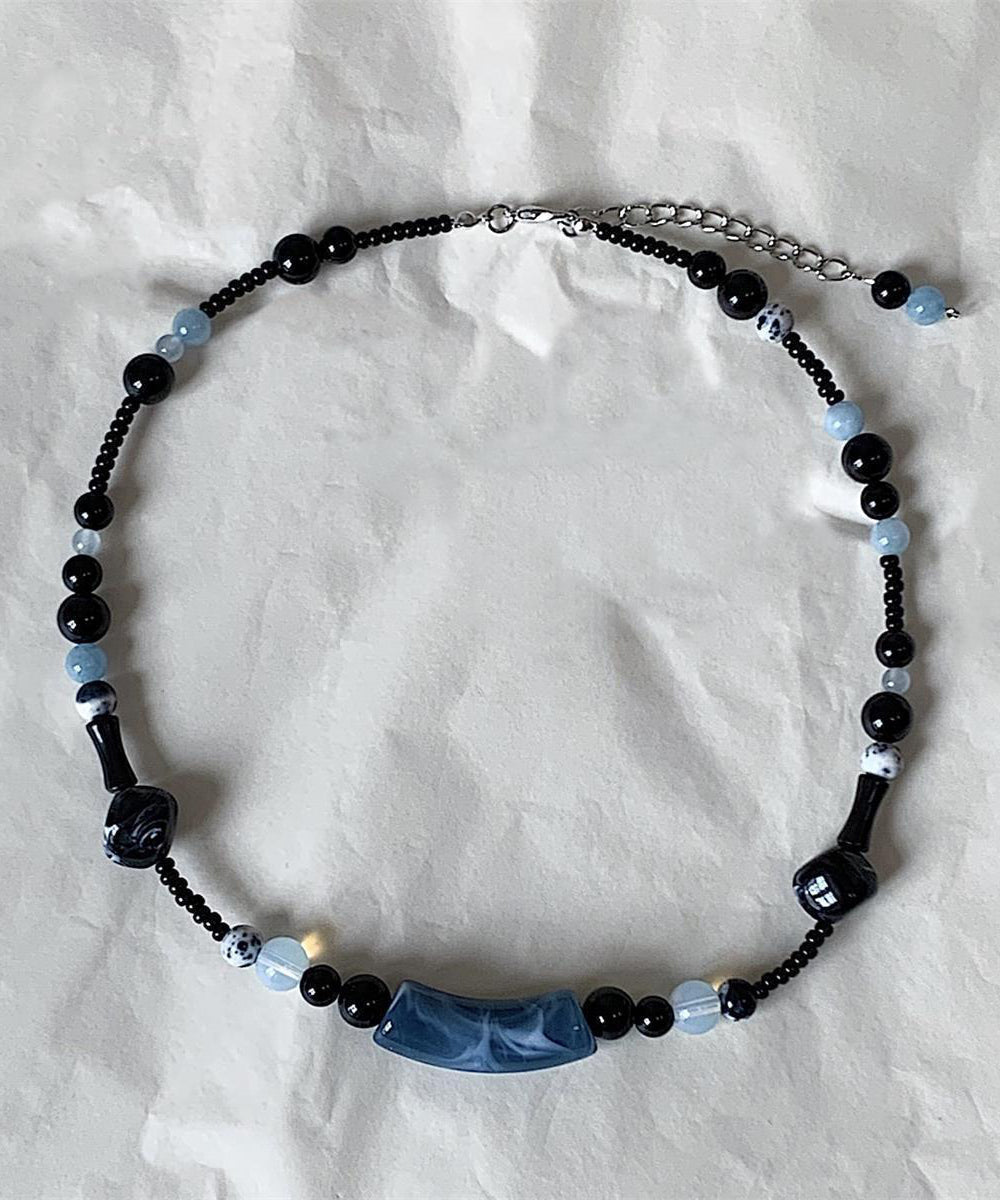 Gratuated Style Alloy Chinese Black Necklace Beading Bead FashionChic