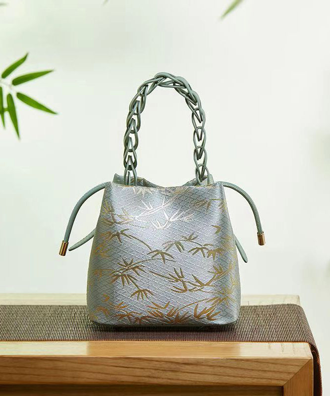 Chinese Style Jacquard Calf Leather Tote Handbag QF020 Bag-BGS241017