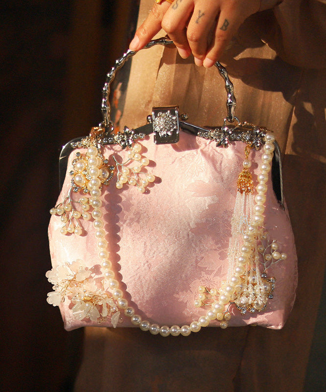 Bag Style Tote Nail Chinese Zircon Bead Pink FashionChic