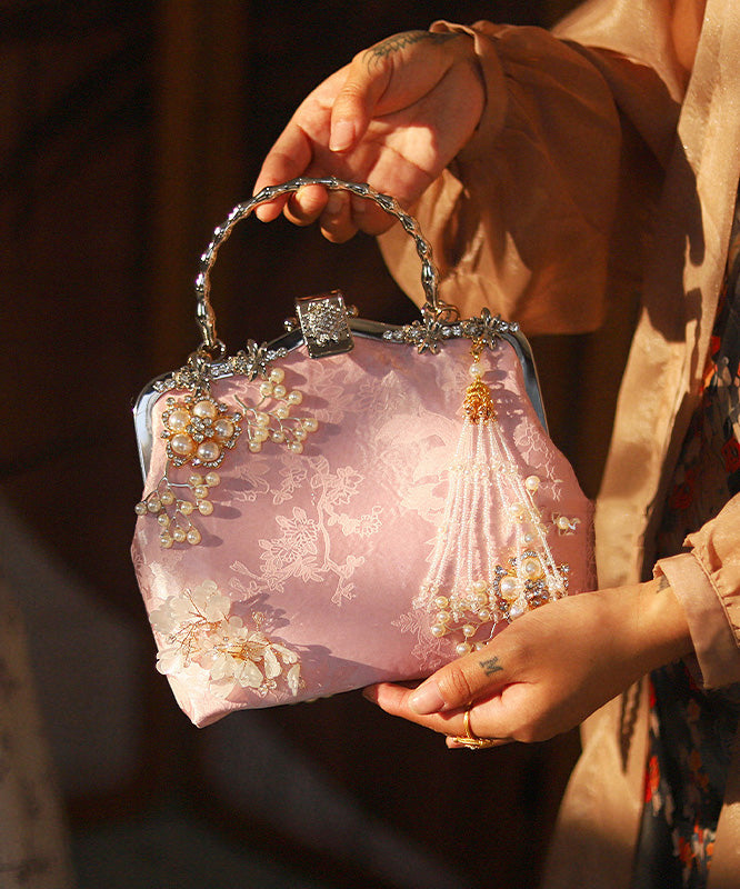 Bag Style Tote Nail Chinese Zircon Bead Pink FashionChic