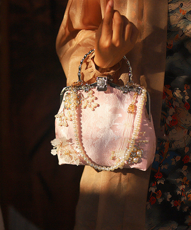 Bag Style Tote Nail Chinese Zircon Bead Pink FashionChic