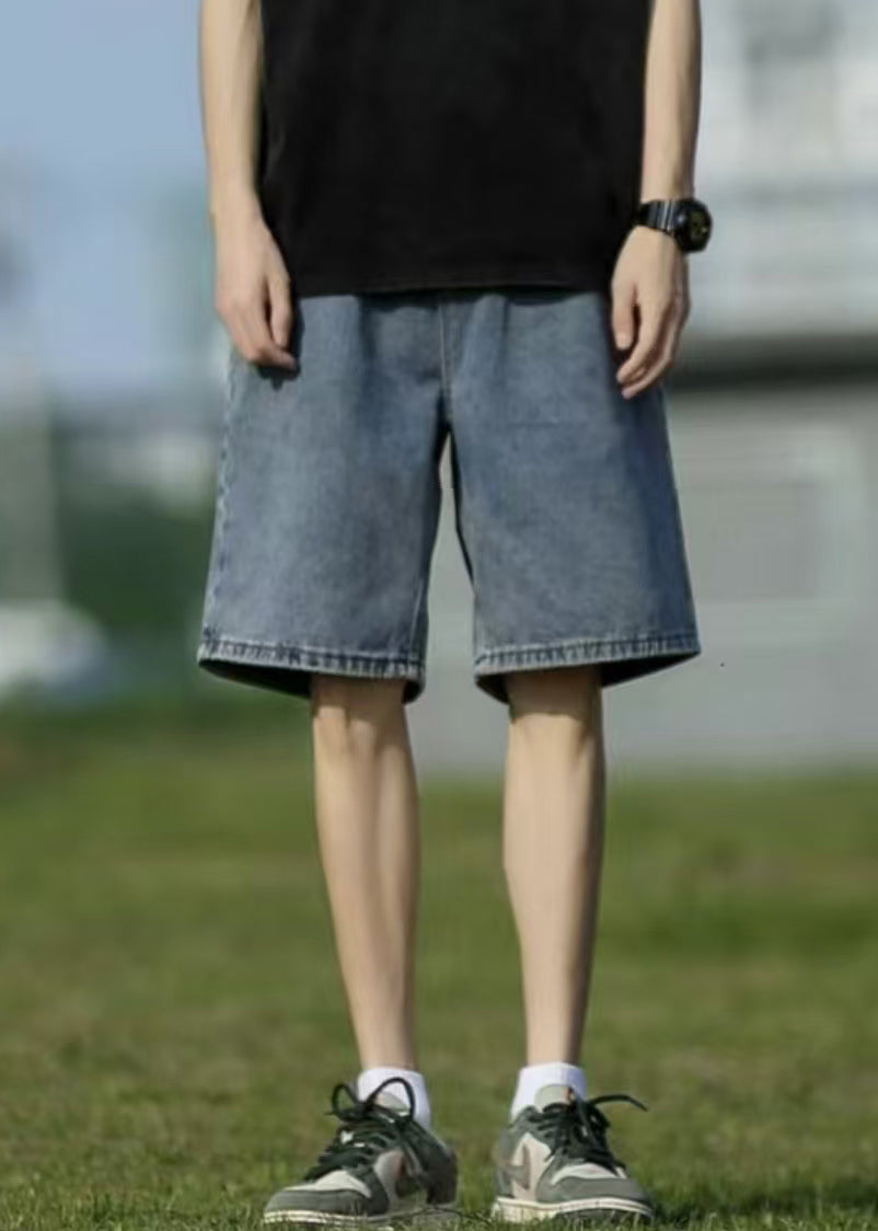 Classy Mud Yellow Pockets High Waist Denim Men Shorts Summer YL012 ABC