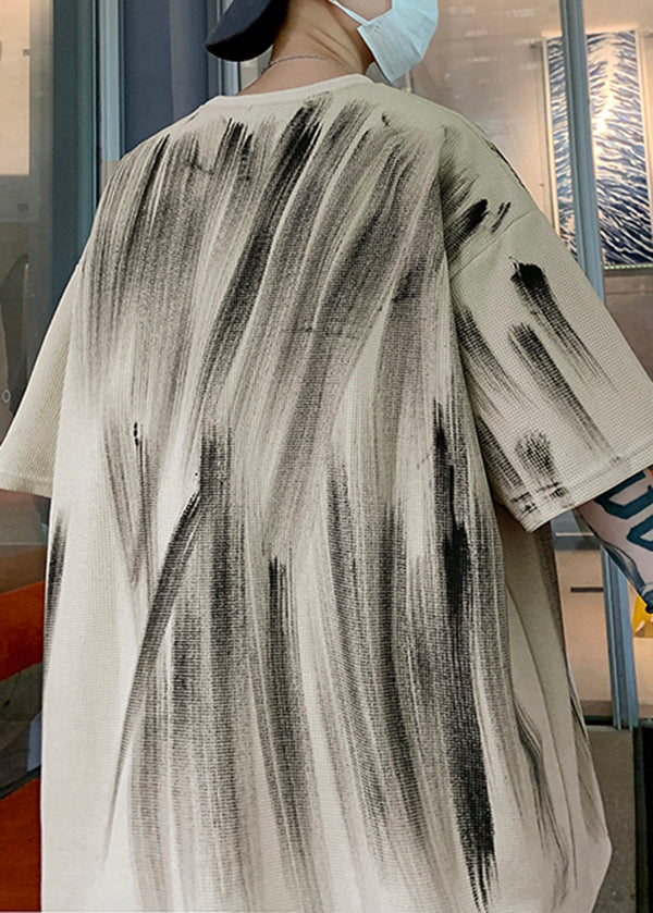 Cool Black O Neck Print Cotton Men T Shirt Summer WA009 MENT241110