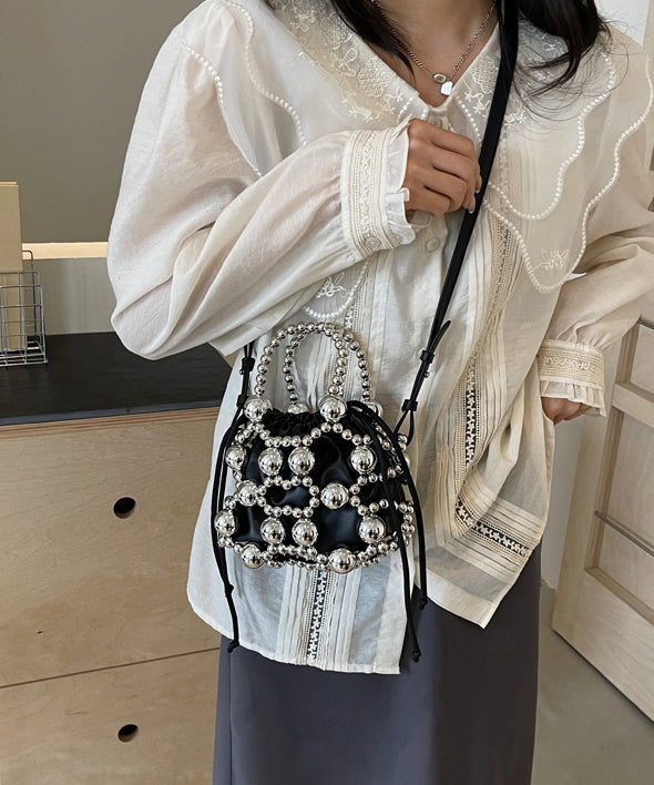 Cool Spicy Girl Silver Beaded Messenger Bag Women 2024 New II033 Bag-BGS240825