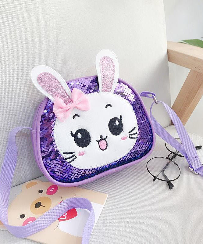Cute Pink Cartoon Faux Leather Sequins Kids Messenger Bag IU007 Bag-BGS240803