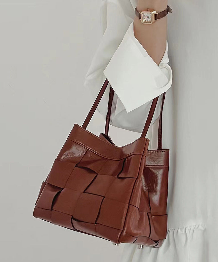 DIY Coffee Wing Faux Leather Satchel Handbag UU1077 Bag-BGS240527