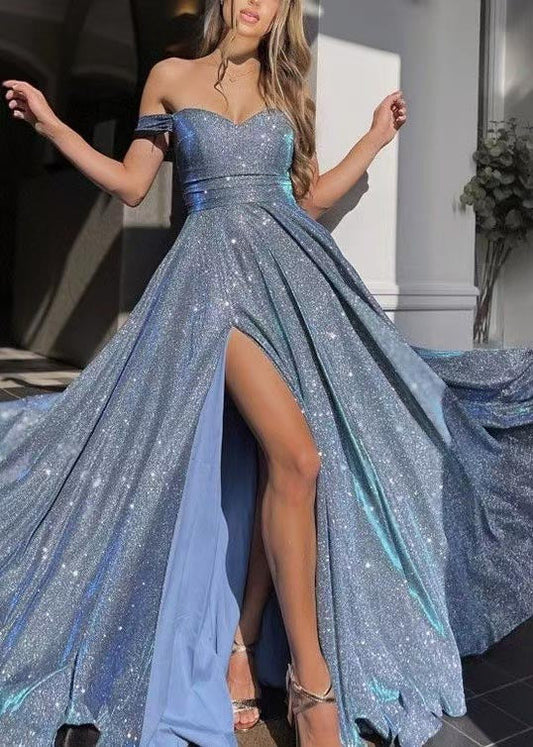 Strapless Hem Dress Lavender Large Exra Sequins DIY FashionChic