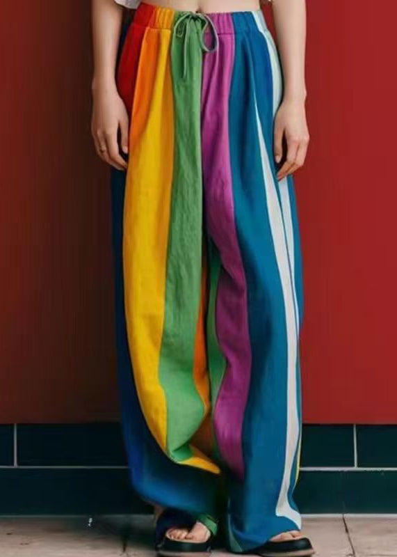 DIY Multicolour Oversized Linen Wide Leg Pants Spring YK036 OM-MZF250306