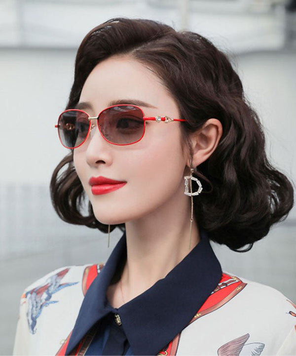 Elegant Red Anti UV Polarized Small Face Sunglasses XS1060 Ada Fashion