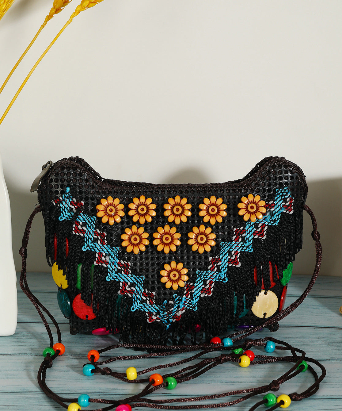 Ethnic Style Coconut Shell Handmade Woven Crossbody Bag HJ1020 Ada Fashion