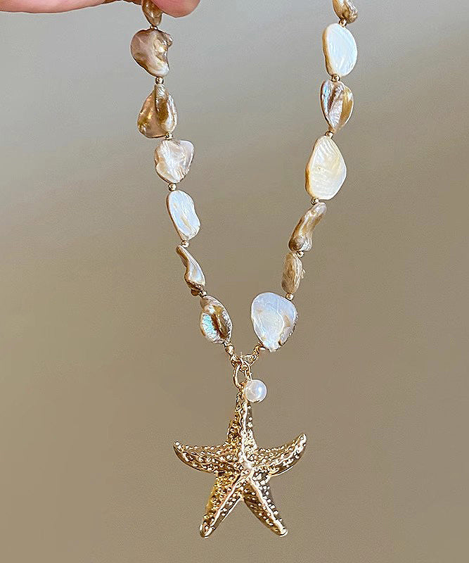 Pendant Blue Silver Fashion Shell Sterling Overgild Starfish FashionChic