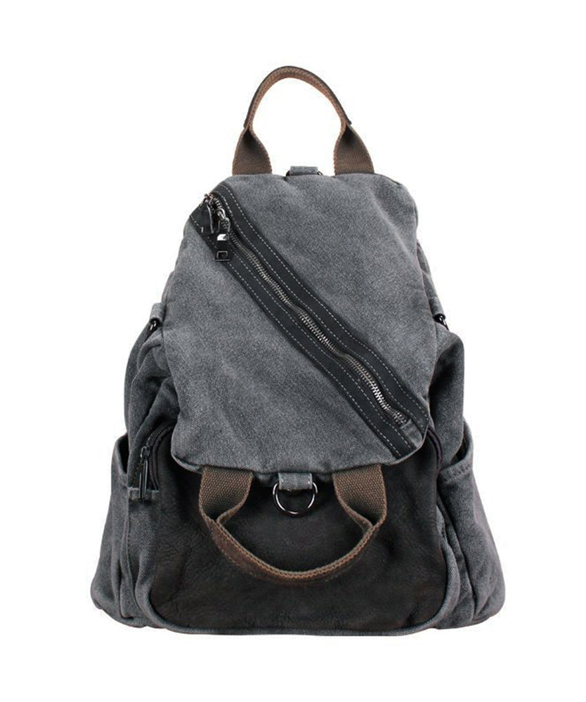 Fashion Brown Solid Durable Patchwork Canvas Backpack Bag MM070 Bag-BGS240620