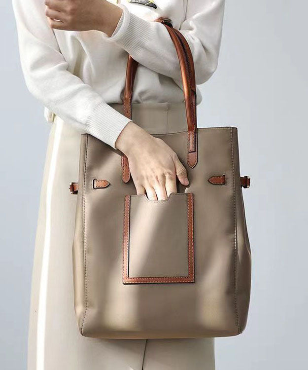 Fashion Khaki Large Capacity Satchel Bag Handbag GG073 Bag-BGS240606