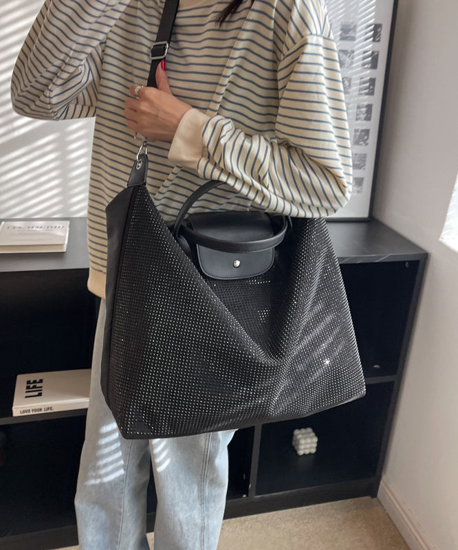 Fashion Silver Large Capacity Zircon Encrusted Handbag WI035 Bag-BGS241105