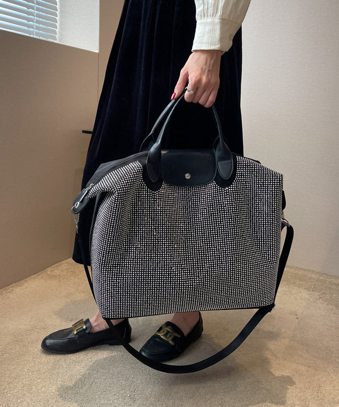 Fashion Silver Large Capacity Zircon Encrusted Handbag WI035 Bag-BGS241105